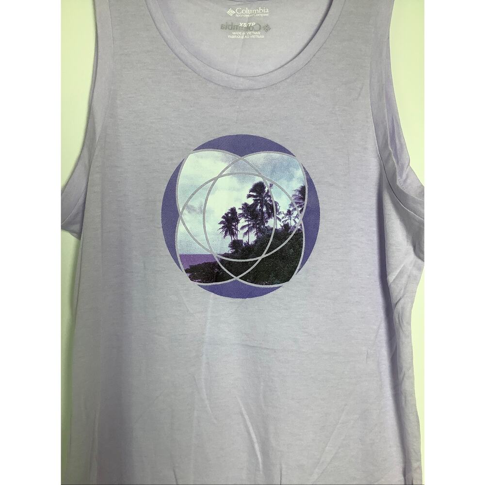 Columbia Women's XS Purple Tint Meditation Bluff Mesa Tank Top Tropical D24-1 - Picture 3 of 7